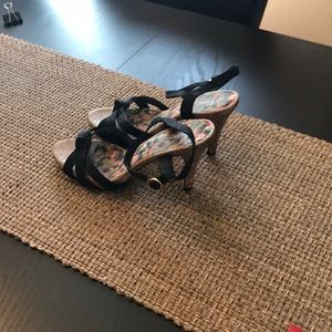 Fioni Black Cork Casual Heels 👠